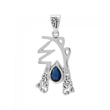 Sei Hei Ki Symbol from Reiki Collection Sterling Silver Pendant with Gemstone TPD4922 - Jewelry